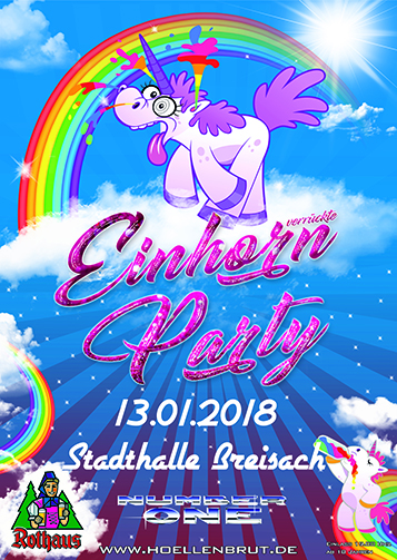 verrückte Einhorn Party 2018